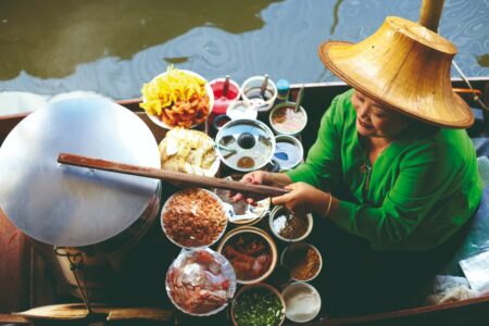 Thailand Schwimmender Markt in Bangkok